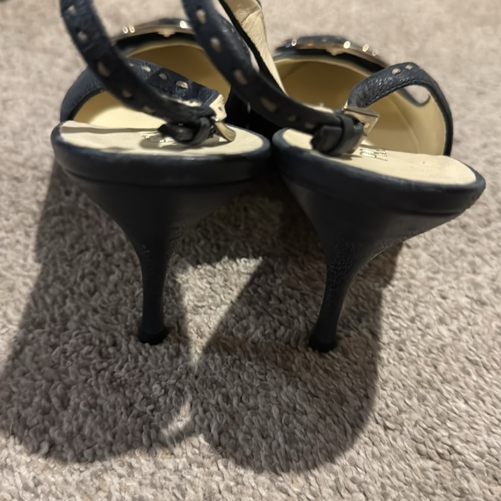 Prada Black Slingback Pointed Toe Heels with Silver Buckle - Picture 9 of 13